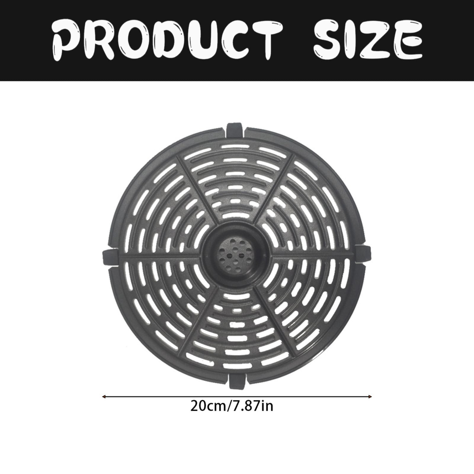 Non-Stick Air Fryer Crisper Plate Air Fryer Replacement Grill Grate Universal Air Fryer Accessory Tray Air Fryer Grill Pan For Steak Pizza Barbecue French Fries Air Fryer Replacement Parts