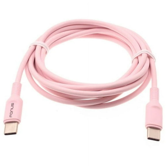USB-C to Type-C Pink 6ft Long Cable for Samsung Galaxy A14 5G Phone - PD Fast Charger Cord Power Wire Sync TPE Q1Q Compatible With Galaxy A14 5G Model