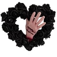 thumbnail image 1 of Halloween Decoración Corona de vid con mano sangrienta para Halloween, decoración de fiesta de terror, colgante para puerta y ventana, colgante de ambiente festivo(Buy 2 save 10%), 1 of 9