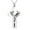 Silver Color, variant on Unisex 14K White Gold Cremation Double Cross Pendant Necklace for Ashes Memorial Keepsake Jewelry Gift