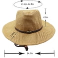 thumbnail image 3 of Sombrero de paja vaquero/vaquera estilo western para hombres y mujeres, 3 of 5