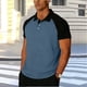 thumbnail image 4 of Mens Casual de Manga Corta Botón Abajo Camisas con Cuello de Flanela, Cuello Turndown Toalla Tejido Superior para Primavera Verano, 4 of 5