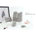 thumbnail image 3 of 4Pcs Women Bags Set Purse Shoulder Handbag Tote Messenger Satchel Bag Crossbody Card for Case Holder Wallet, 3 of 8