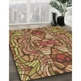 thumbnail image 2 of Ahgly Company Indoor Square Patterned GoldenRod Gold Area Rugs, 3' Square, 2 of 6