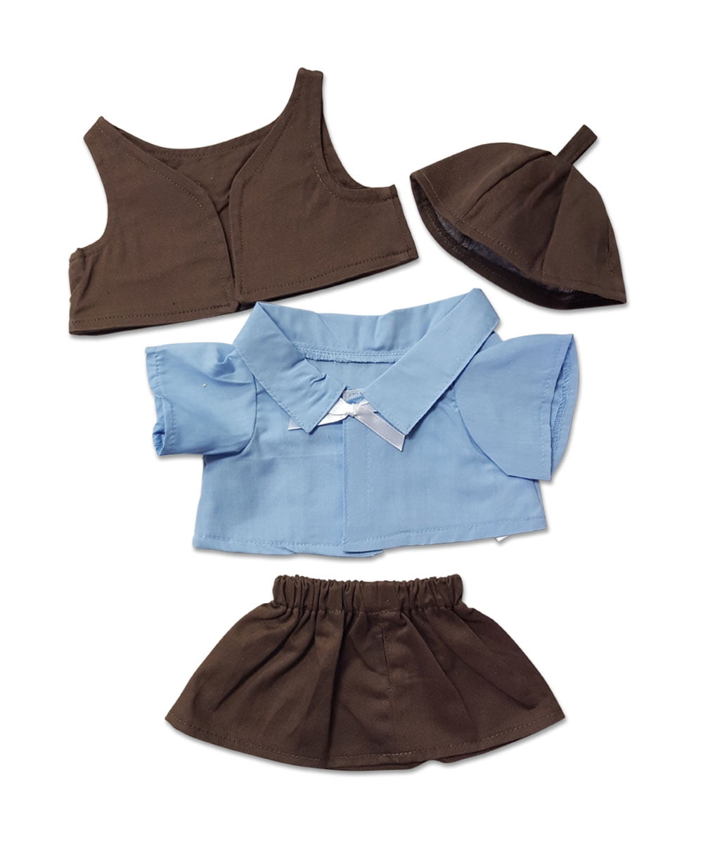 Girl Scout Brownie Outfit Teddy Bear Clothes Fits Most 14 18 Build A Bear And Make Your Own Stuffed Animals Walmart Com Walmart Com