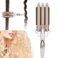 thumbnail image 6 of Hair waver Hair Curler,3 Barrel Curling Iron Wand 22mm Hair Waver Curling Iron,Temperature Adjustable Portable Ceramic Hair Curling Iron for Quickly Hair (US), 6 of 9