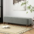 thumbnail image 2 of GDF Studio Elegant Upholstered Ottoman with Foam Cushion, Grey, 2 of 8