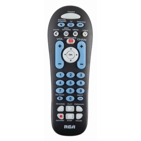Audiovox 3 In 1 Universal Remote Control for TV/DVD/VCR, Black, New