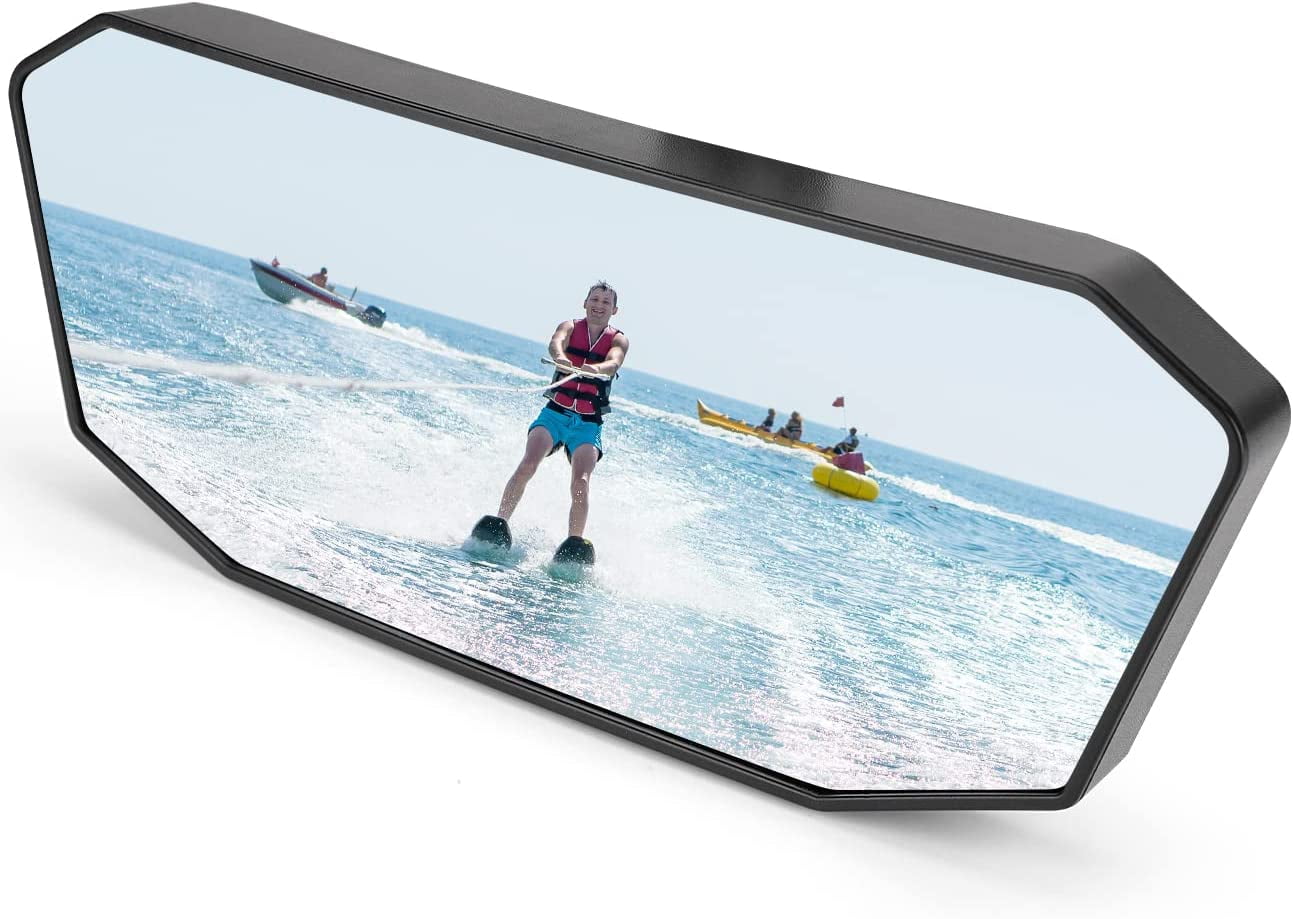 Kemimoto 10.5x 4 inches Universal Boat Rear View Mirror, Marine Boat
