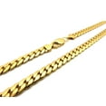 thumbnail image 3 of 8.4mm Various Length Stainless Steel Based Gold Plated Miami Cuban Chain Necklace, 3 of 3