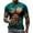 Green, variant on KyCheLot Men's Fashion T-Shirt Summer Muscle Print Crew Neck Short Sleeve Casual Blouse Shirt Tops