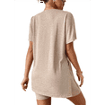 thumbnail image 2 of Women'S 2 Pieces Short Sleeve Lounge Sets Oversized T-Shirts and Biker Shorts S, 2 of 7
