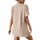 thumbnail image 2 of Conjunto de Dos Piezas de Corta para Mujer: Camiseta Holgada y Shorts Estilo Biker, Color Albaricoque L, 2 of 7