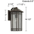 thumbnail image 7 of Kathy Ireland Sierra Craftsman 16 1/2" High Farmhouse Rustic Outdoor Wall Light Fixture Mount Set of 2 Oil Rubbed Bronze Finish, 7 of 7