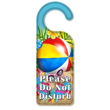 Do Not Disturb Door Knob Hanger Sign - Beach Ball