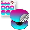 Decal Style Vinyl Skin Wrap 3 Pack for PopSockets Smooth Fades Neon Teal Hot Pink (POPSOCKET NOT INCLUDED) by WraptorSkinz