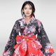 thumbnail image 2 of Japanese Traditional Maid Dress Kimono Cosplay Outfit Maid Costume Dress Size L (Red), 2 of 4