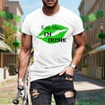 thumbnail image 3 of Ankishi St Patricks Day T Shirt Men Kiss Me I'm Irish Lips Funny Casual T Shirts Holiday Clothes for Party, 3 of 7