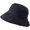 Black, variant on CoCopeaunts Women Bucket Hat Foldable Ladies Irregular Pleated Design Basin Hat Solid Color Sun Cap Adjustable Chin Strap