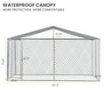 thumbnail image 2 of 157" Outdoor Dog Kennel, Outside Large Heavy Duty Shade Dog Playpen with Waterproof Canopy, Durable Extra Large Size Dog Cage for Large Dogs, Backyard, Silver, 2 of 9