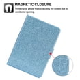 thumbnail image 3 of ELEHOLD for iPad Pro 11 Inch Case M4 (5th Generation) 2024 Released Case, Glitter Folio Stand Smart Cover Auto Wake/Sleep PU Leather Protective Cover,Blue, 3 of 7