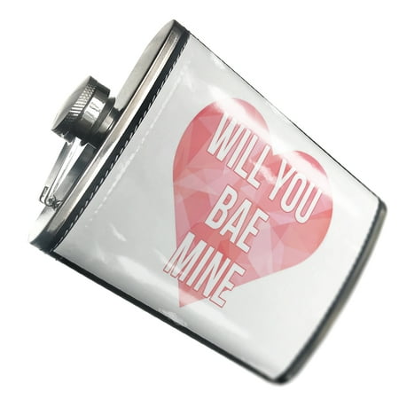 

NEONBLOND Flask Will You Bae Mine Valentine s Day Pink Geometric Heart