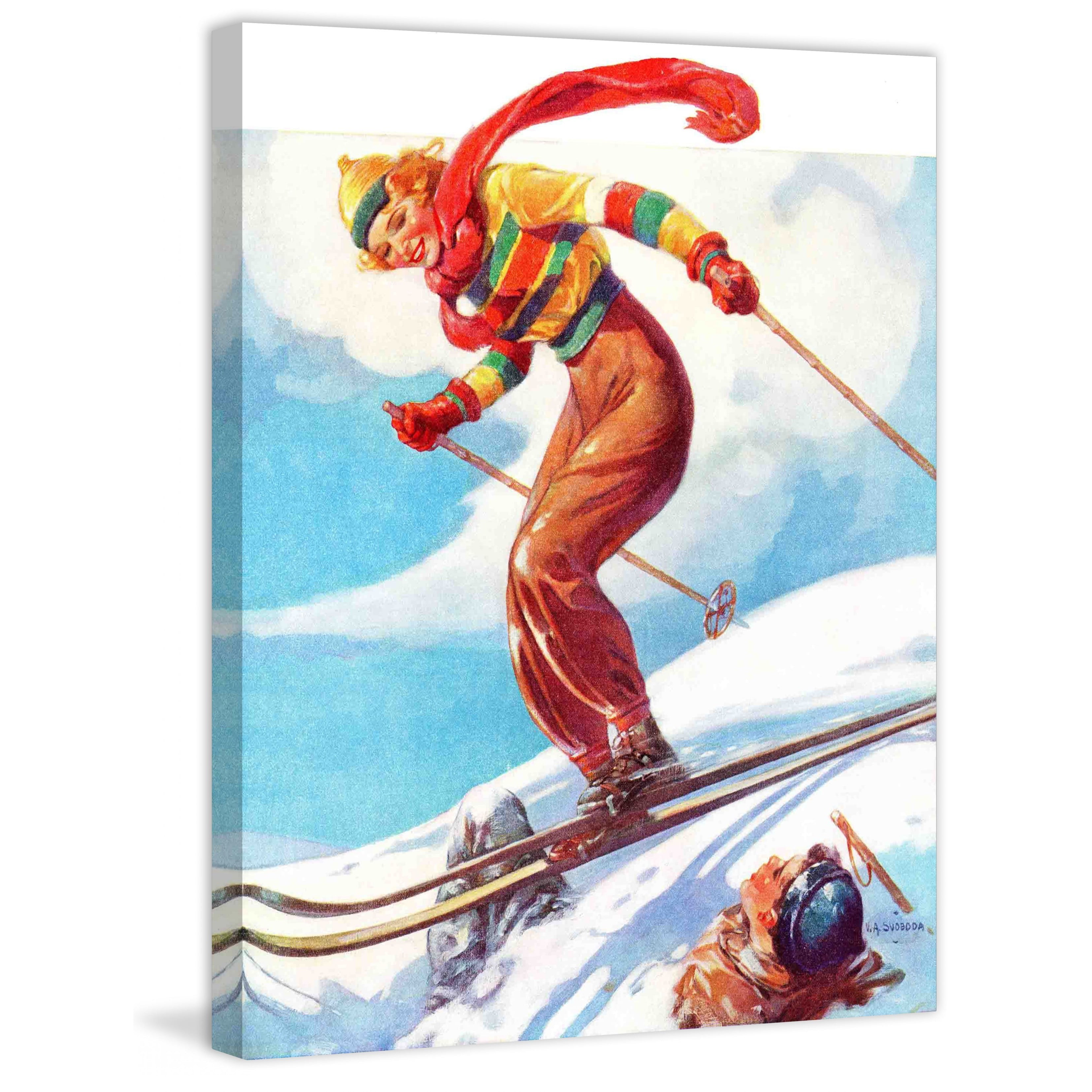 Marmont Hill Ski Jump by V.A. Svoboda Painting Print on Canvas