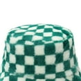 thumbnail image 3 of Genuiskids Women Juniors Winter Faux Fur Fuzzy Warm Bucket Hat Fluffy Plush Checkerboard Fisherman Cap for Teen Girls Birthday Gift, 3 of 4
