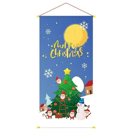 

Moocorvic Clearance New Christmas Decorations Christmas strips Hanged Color Hanging Flags Christmas