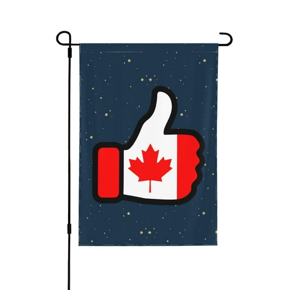 Canada Thumbs Up Garden Flag 12.5x18 Inch Double Sided Decorations Outdoor Yard Flags For Outside Lawn Porch Garden Decor
