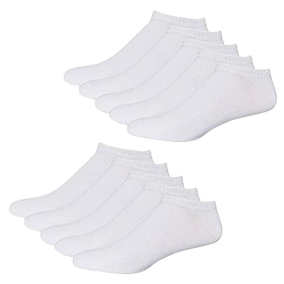 Fgnfyis 10 Pairs Breathable Sports Ankle Socks for Women and Men Short Low Cut Comfortable No Show Socks in Assorted Colors White