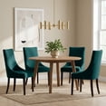 thumbnail image 2 of DONGPAI Stretch Wingback Dining Chair Cover Side Chair Slipcover, Velvet Accent Chair Cover with Arms, Protector Seat Cover for Dining Living Room Home, 1 Pack, Green, 2 of 8