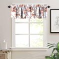 thumbnail image 5 of Watercolor Leaves Valance Curtains Kitchen Blackout Vintage Maple Leaf Fall Rod Pocket Blackout Window Treatment for Bedroom Bathroom Home Decor Window Drapes 54x18inch, 5 of 6
