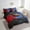 Red Blue Black, variant on Erosebridal 3D basketball Bedding Sets Twin Size, Sport Player Comforter Sets with Sheets, Square Geometry Decor, 7pcs