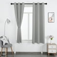 thumbnail image 6 of DweIke Thermal Insulated Grommet Blackout Curtains for Bedroom,2 Panels,42"x84",Gray, 6 of 8