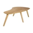 thumbnail image 2 of Inmod Mid-Century Modern Kidney Shaped Coffee Table, White Oak, 2 of 5