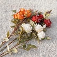 Ludlz Artificial Flowers Real Looking Fake Roses with Stems for DIY