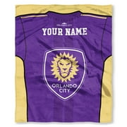 MLS Orlando City FC "Jersey" Personalized Silk Touch Throw Blanket