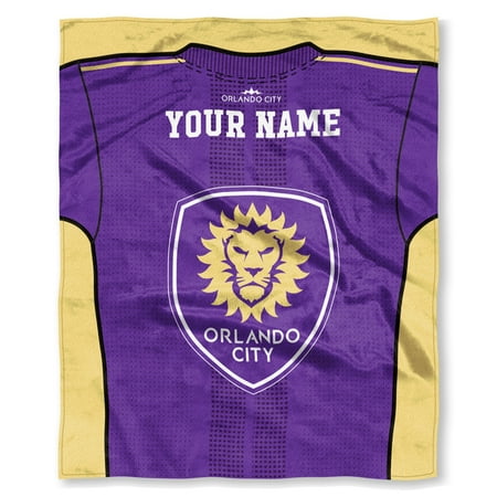 MLS Orlando City FC "Jersey" Personalized Silk Touch Throw Blanket