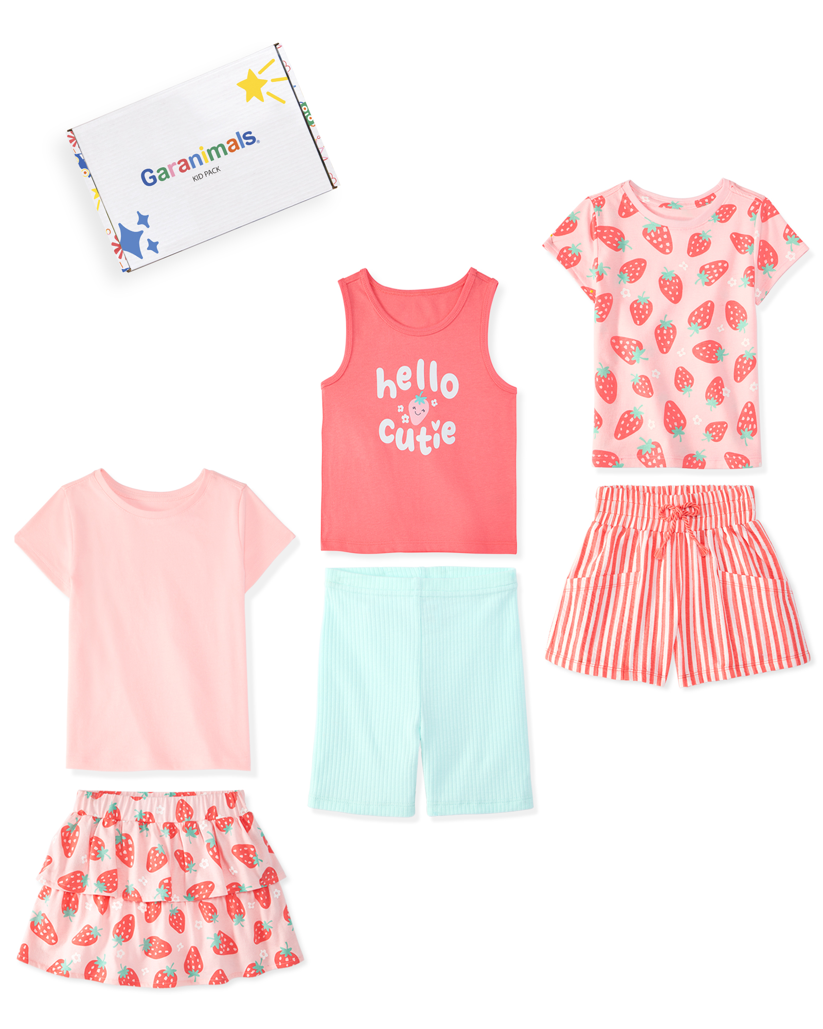 Garanimals Newborn Baby Toddler Girl Cotton 6-Piece Outfit Set