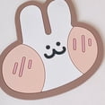thumbnail image 1 of Drinks Cup Coaster Silicone Cartoon Animal Cute Lightweight Prevent Sliding Colorful Cup Mat Bunny, 1 of 4