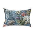 thumbnail image 7 of Yayeee Pillowcase Standard Size Set of 2 Satin Wrinkle Resistant Pillow Case, Sea Plants Pattern, 7 of 7
