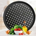 thumbnail image 2 of Perforated Pizza Crisper, Segarty 12 inch Pizza Plate for Oven, Thickened Steel Round Pizza Pan with Holes, Professional Pizza Sheet Baking Tray Bakeware for Home Restaurant Kitchen, 2 of 5