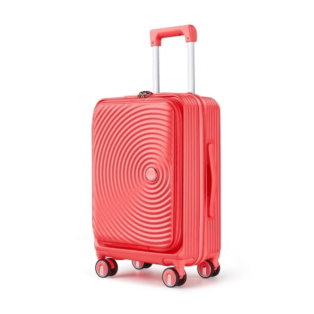 Bailu Luggage Set 3-Piece (20/24/28), Expandable Carry-On Luggage with TSA Lock Airline Approval, 100% PC Hard Shell Lightweight Luggage with Front Pocket and Spinner Wheels (Orange)