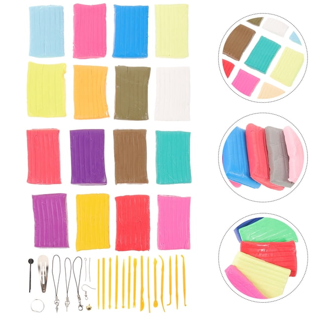 LIFKOME Polymer Clay Kit For Jewelry Making 1 Set Modeling Clay Tools Assorted Color Christmas Craft Diy