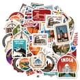 thumbnail image 6 of 35pcs Vintage Stickers World Travel Stickers City Stickers Architecture Stickers for Luggage Phone Suitcase, 6 of 9