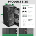 thumbnail image 2 of 7.0 Cuft Extra Large Home Safe Box Fireproof Waterproof, Fingerprint Safe, Home Security Safes Box with Adjustable Shelf & Deposit Slot, Money Safes with Backlit Keypad & Dual Alarm for Home Office, 2 of 8