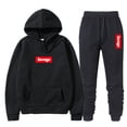thumbnail image 2 of Chándal para hombre, ropa deportiva para correr, sudaderas informales, pantalones deportivos, ropa de calle, jersey con estampado de letras, sudaderas con capucha de forro polar, traje deportivo, 2 of 5