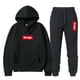 thumbnail image 2 of Chándal para hombre, ropa deportiva para correr, sudaderas informales, pantalones deportivos, ropa de calle, jersey con estampado de letras, sudaderas con capucha de forro polar, traje deportivo, 2 of 5