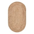 thumbnail image 3 of Unique Loom Braided Jute Collection Area Rug - Dhaka (3' 3" x 5' 1" Oval Natural), 3 of 7